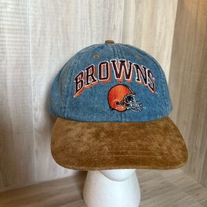 RARE Vintage DENIM NFL Gameday Cleveland browns adjustable strapback hat
